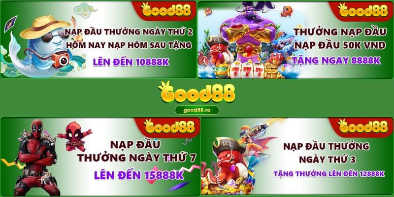 Một số khuyến mãi nạp tiền Good88 mới nhất